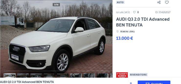 Audi Q3 vendita usata
