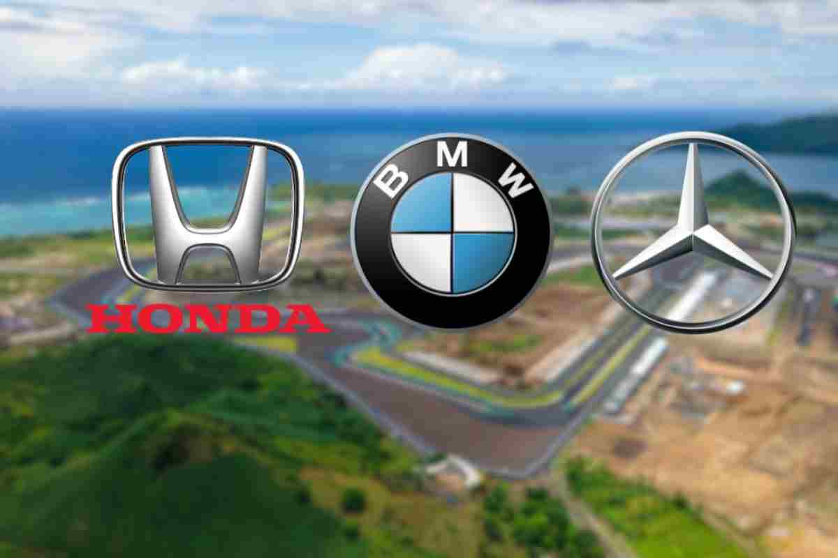 Honda BMW Mercedes sfida circuito storico