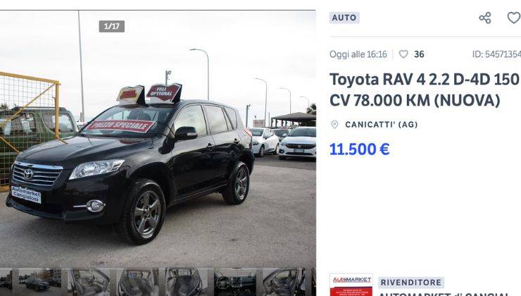 Toyota RAV4 vendita auto 