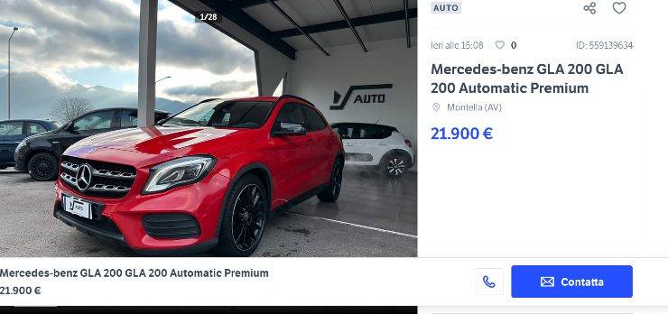 Mercedes GLA prezzo usato