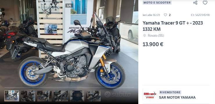 Yamaha Tracer 9 GT+ prezzo usato