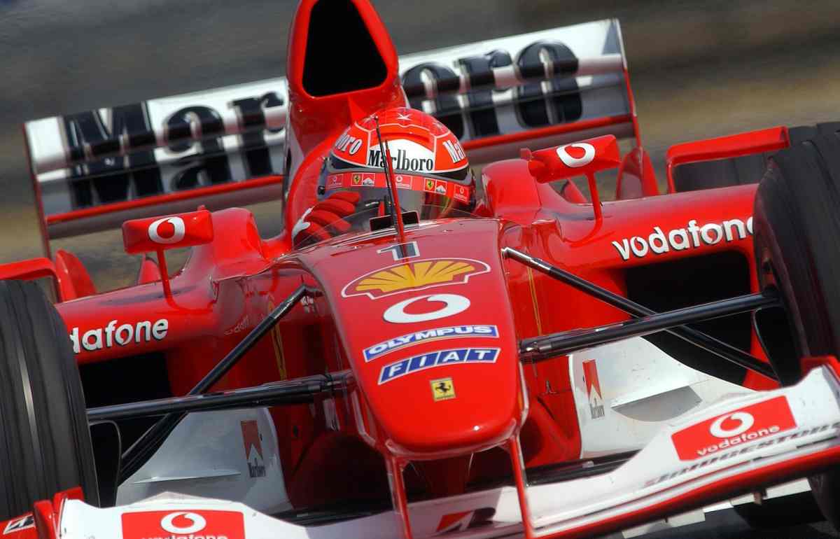 La Ferrari 2002 di Schumacher all'asta