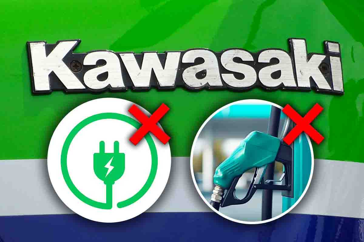 Kawasaki manda in pensione elettrico e benzina