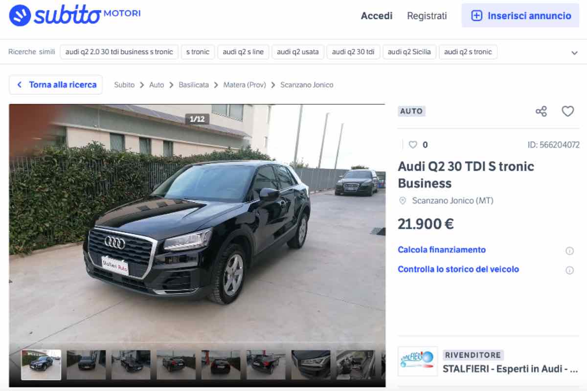 Audi usata prezzo