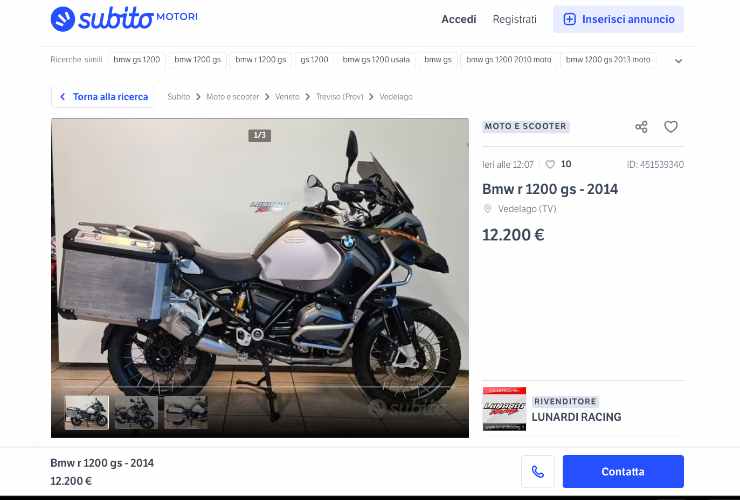 BMW R 1200 GS usata a prezzo stracciato