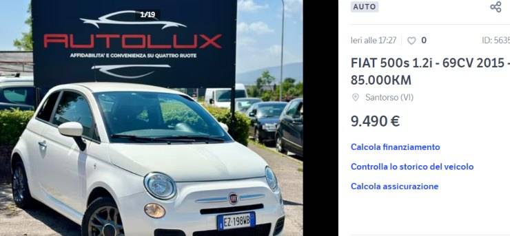 FIAT 500 occasione auto usata