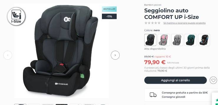 Seggiolino i-Size ecco le nuove regole