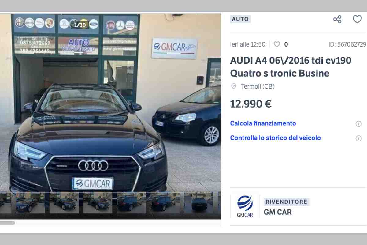 Audi A4 usata prezzo