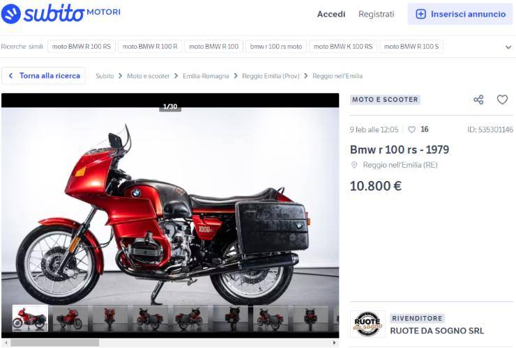 Una BMW R100 in offerta