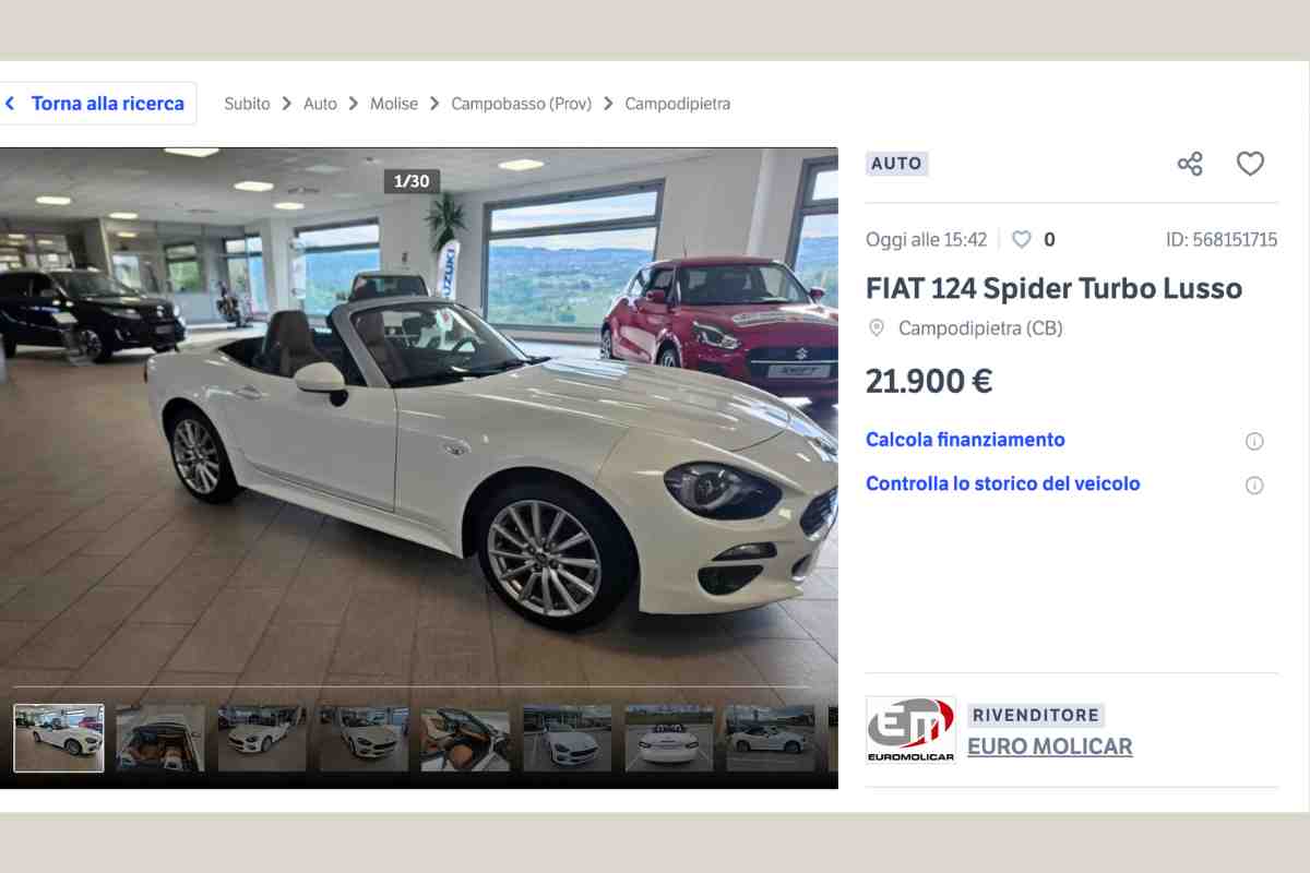 Fiat 124 spider offerta