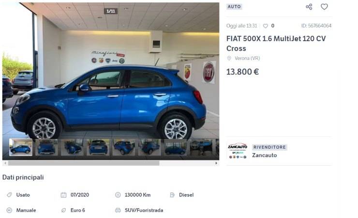 FIAT 500X offerta