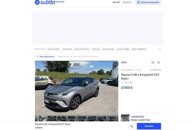 Toyota C-HR sfida la Dacia