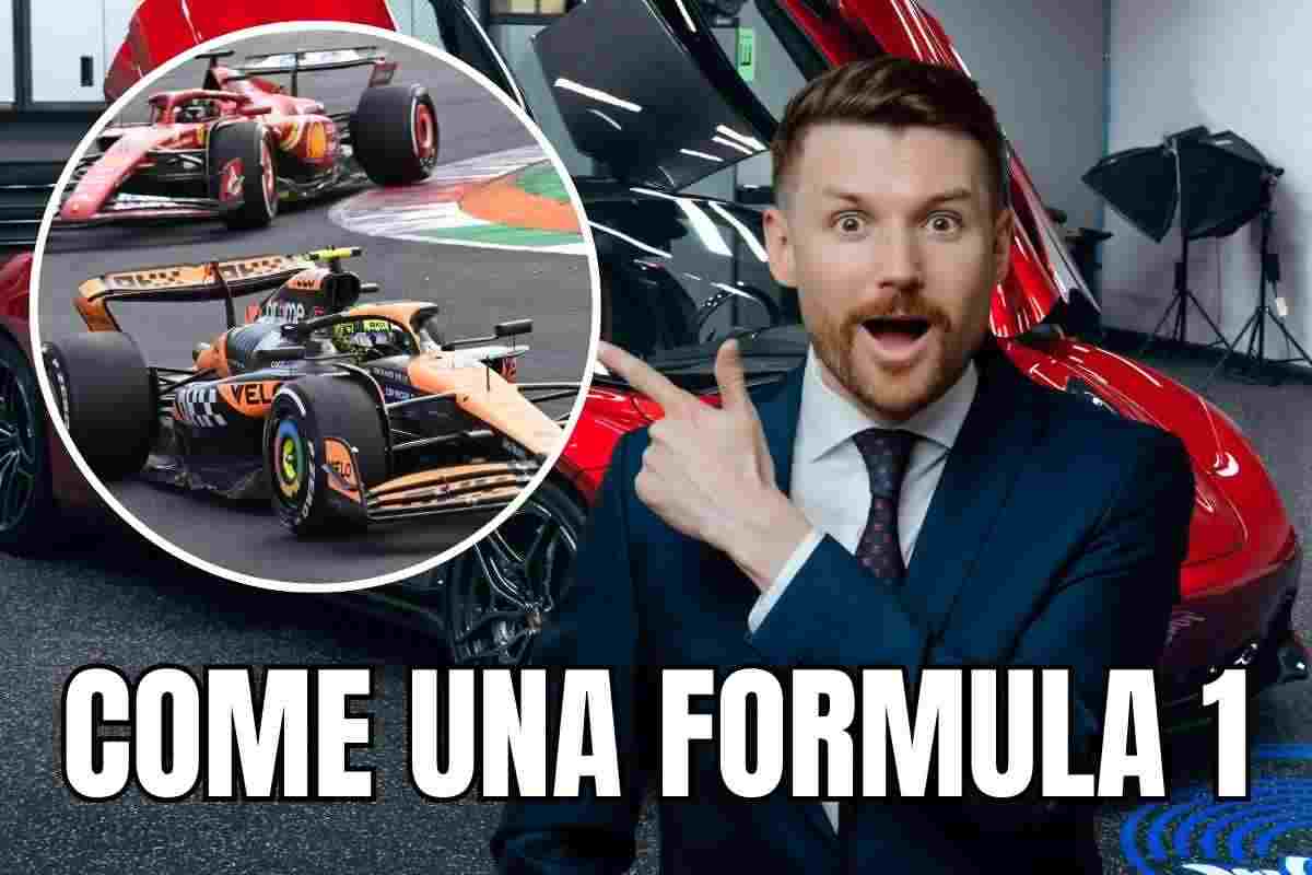 supercar come una formula 1 motore