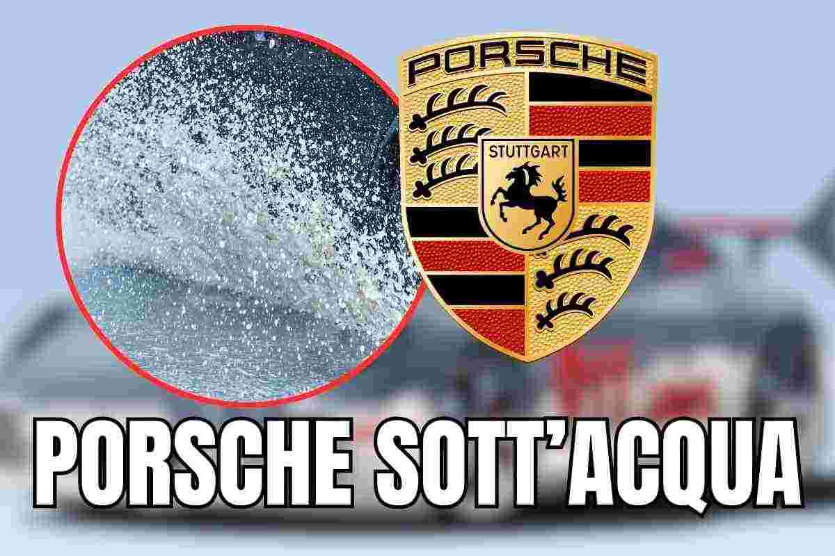 porsche sott'acqua