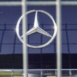 Logo Mercedes dietro a delle sbarre