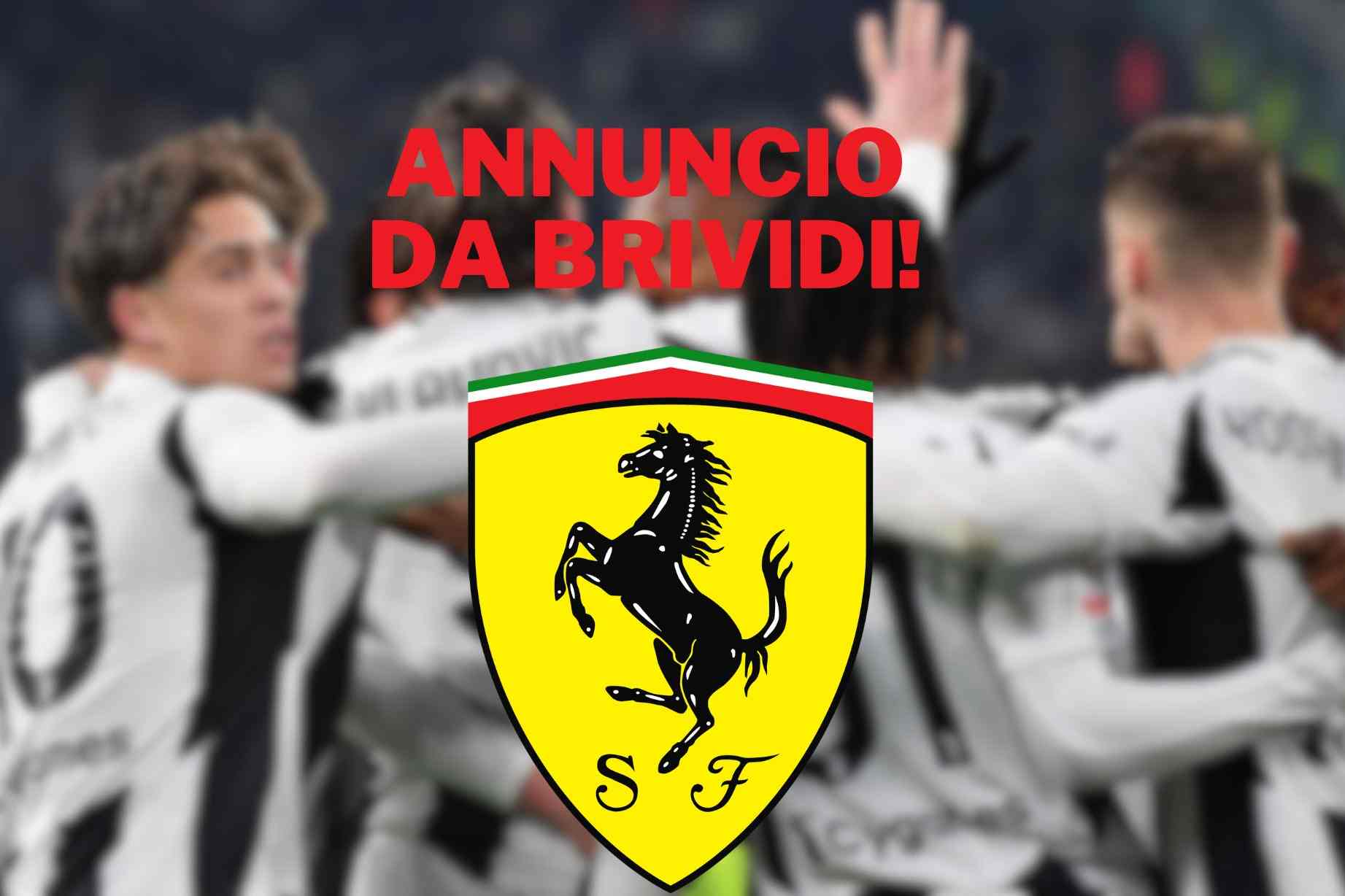 Juventus e Ferrari, l'annuncio spiazza tutti