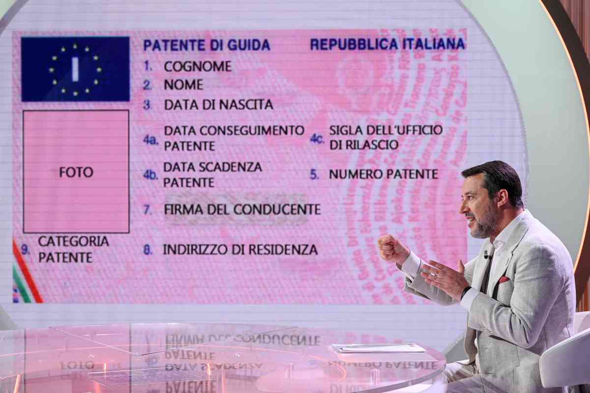 La nuova patente di guida illustrata da Salvini