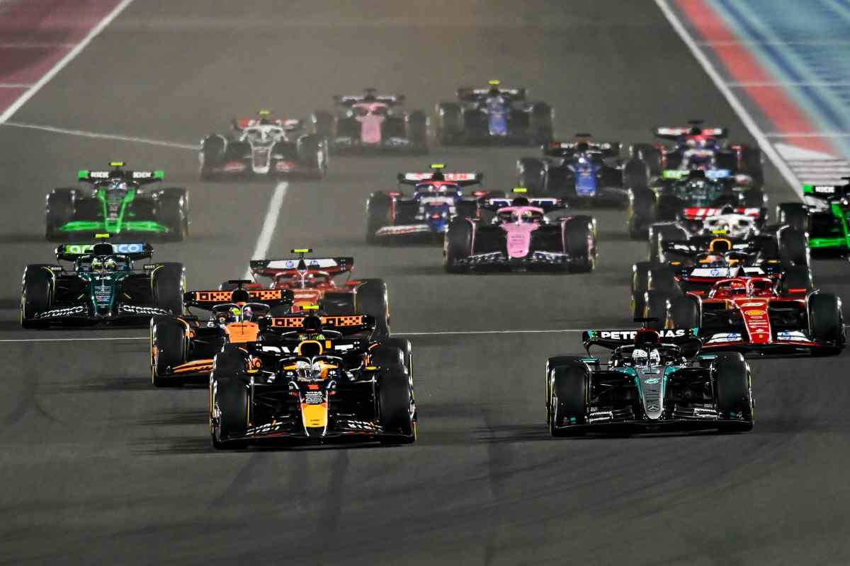 La partenza delle vetture di Formula 1