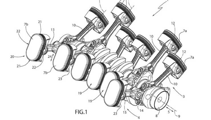 Il brevetto Ferrari del motore con pistoni ovali