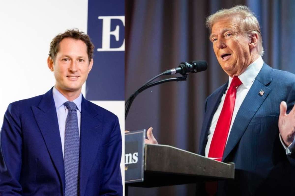 John Elkann e Donald Trump dazi auto