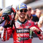 Pecco Bagnaia al parco chiuso al Montmelo