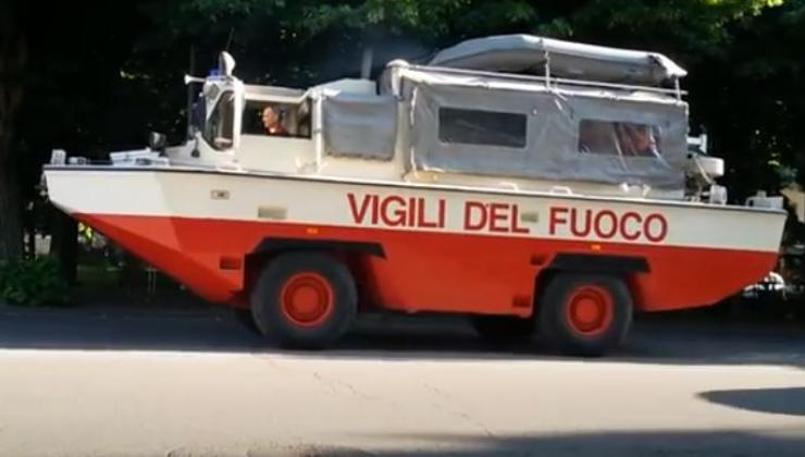 L'anfibio FIAT 6640 G dei Vigili del Fuoco