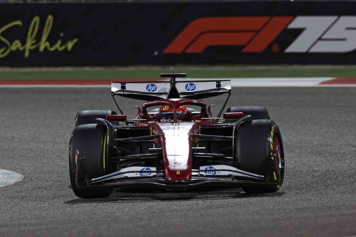 Ferrari in pista in Bahrain
