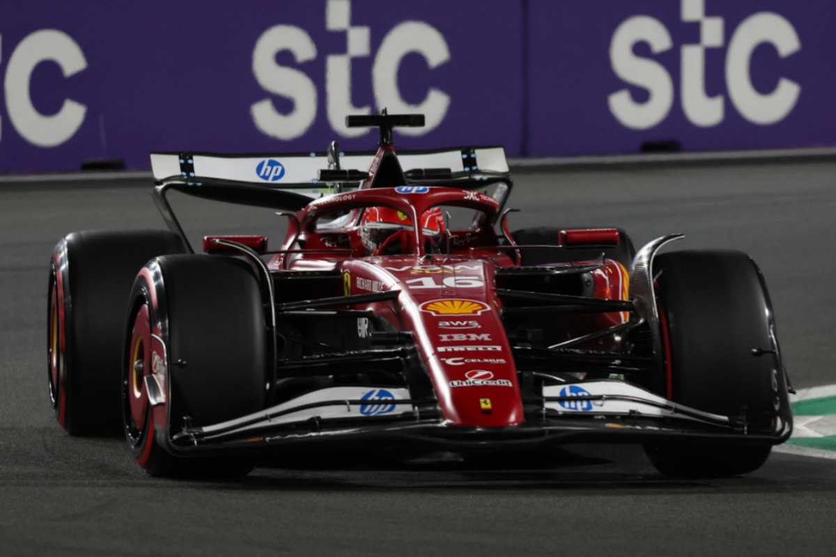 Leclerc a bordo della sua Ferrari