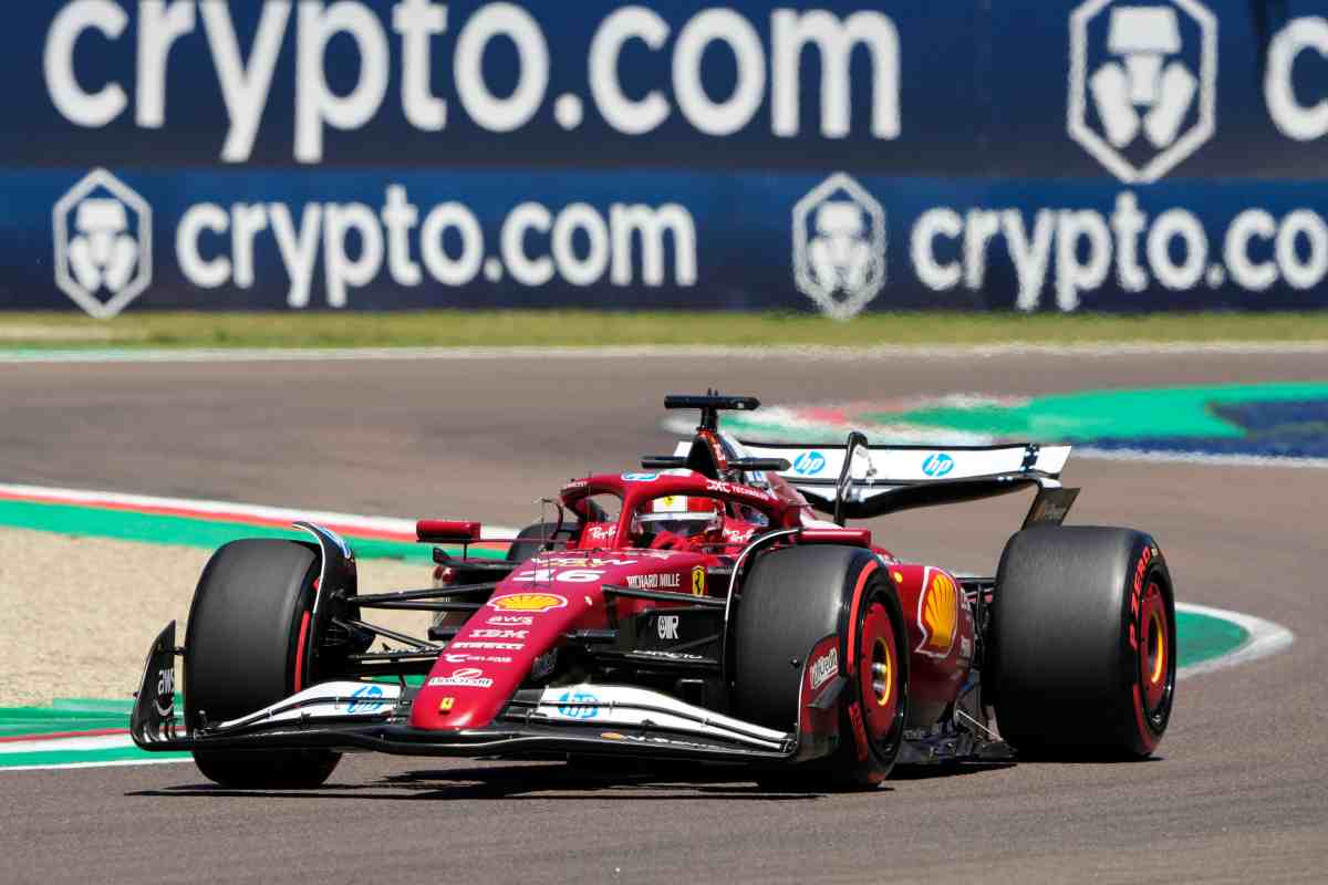 La Ferrari di Charles Leclerc a Imola