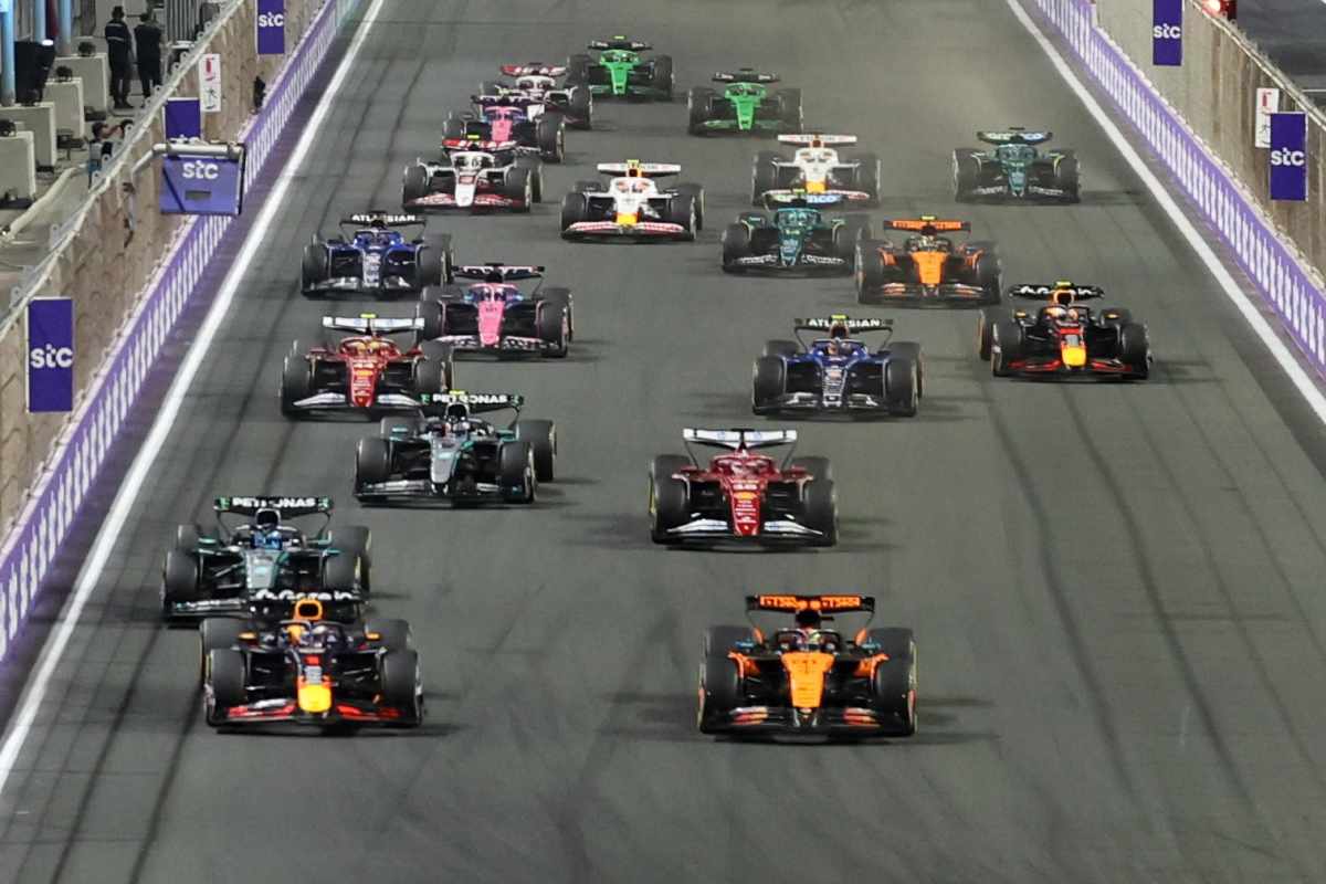 La partenza di un GP di Formula 1
