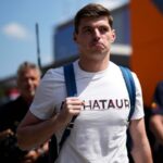 Max Verstappen nel paddock di Imola