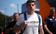 Max Verstappen nel paddock di Imola