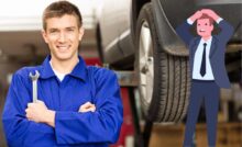 Meccanico al lavoro