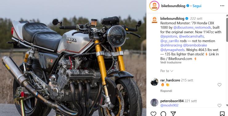 Moto Giappone Honda CBX1000 Restomod