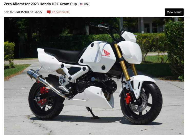 Honda Grom HRC Cup moto novità asta
