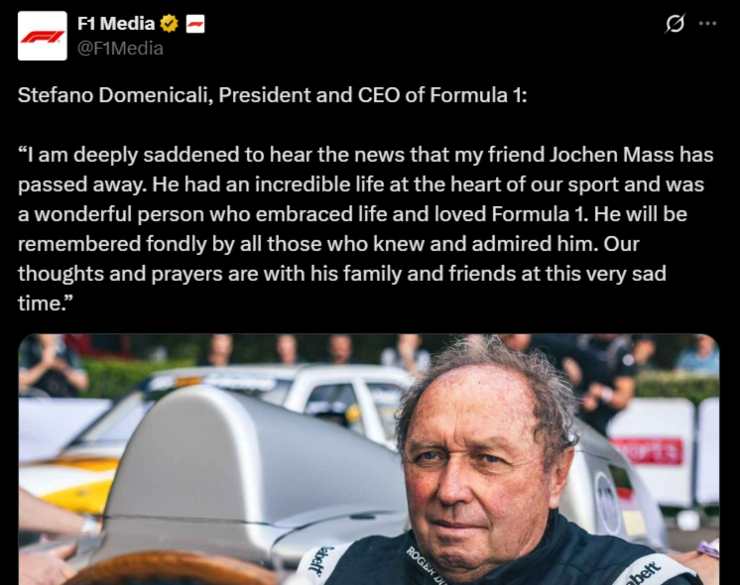 Jochen Mass novità auto F1