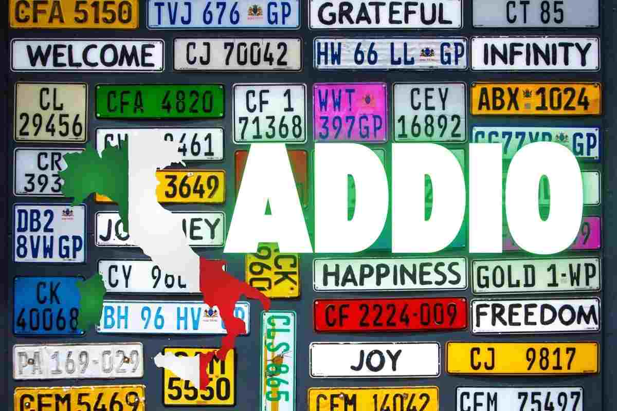 Targa auto addio G H
