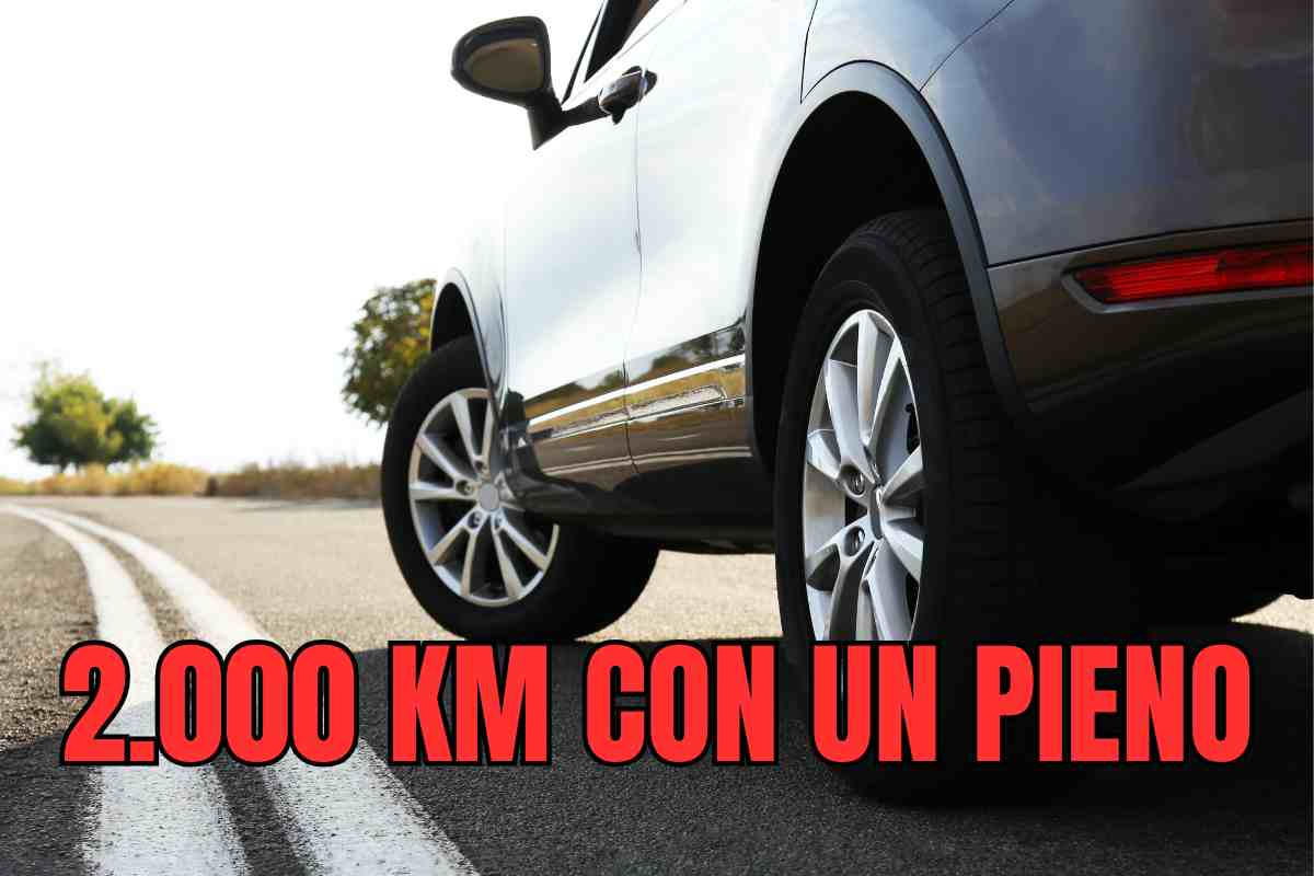 2.000 KM con un pieno auto ruote