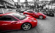Ferrari esposte a Montecarlo