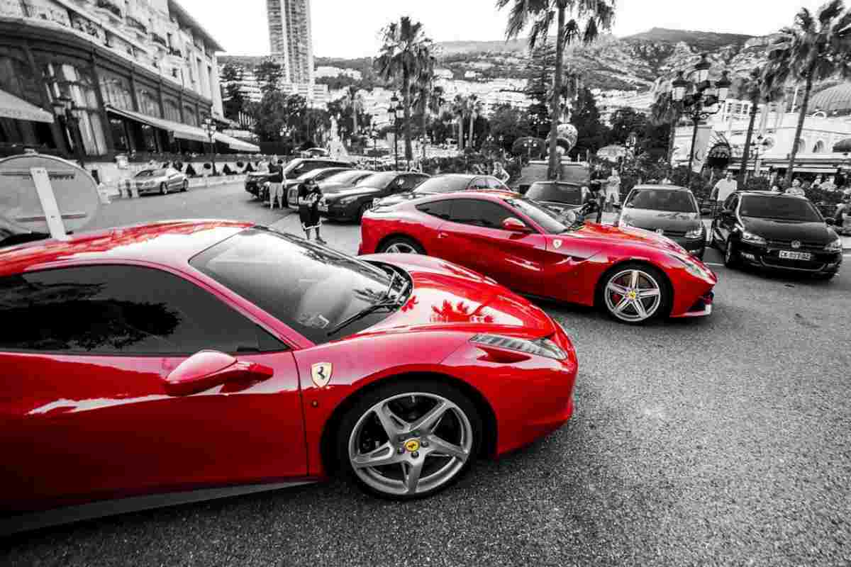 Ferrari esposte a Montecarlo