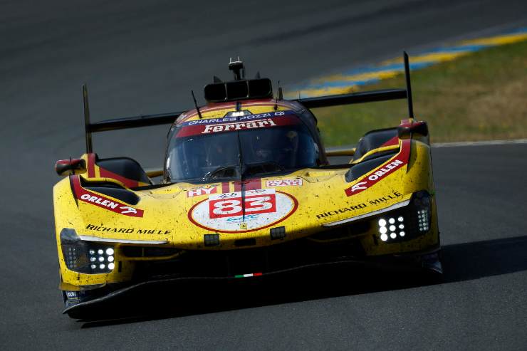 La Ferrari di Robert Kubica con cui ha vinto la 24 Ore di Le Mans