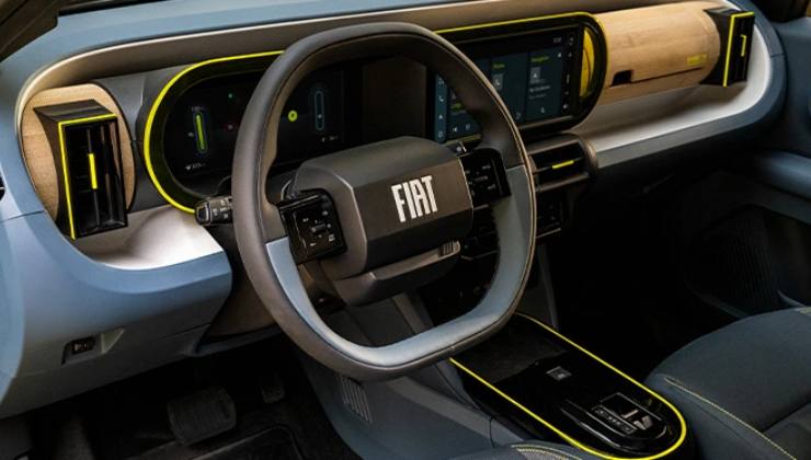 L'interno della Fiat Grande Panda elettrica