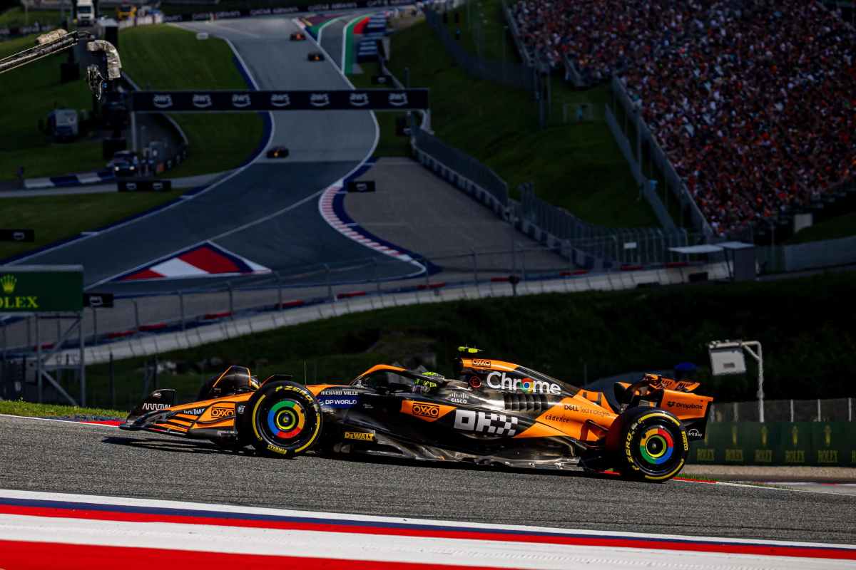 La McLaren di Formula 1 in azione in Austria