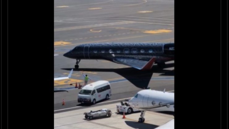 Il jet privato di Michael Jordan all'aeroporto di olbia