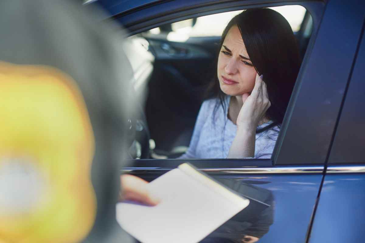 Conducente dispiaciuta dopo la multa 