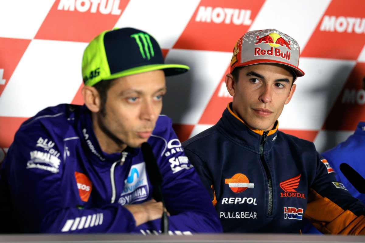 Valentino Rossi e Marc Marquez in conferenza
