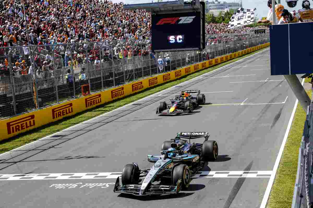 Russell vince davanti a Verstappen