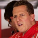 Michael Schumacher con lo sguardo contrariato