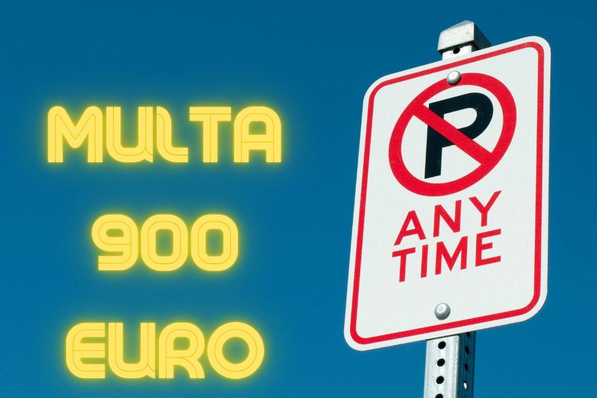 Parcheggio disabili multa 900 euro vietato