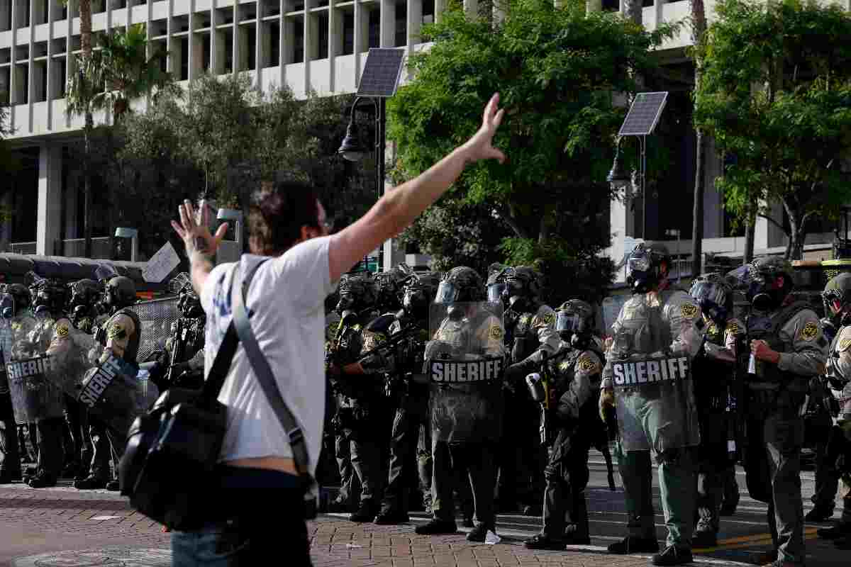 los angeles protesta no king trump